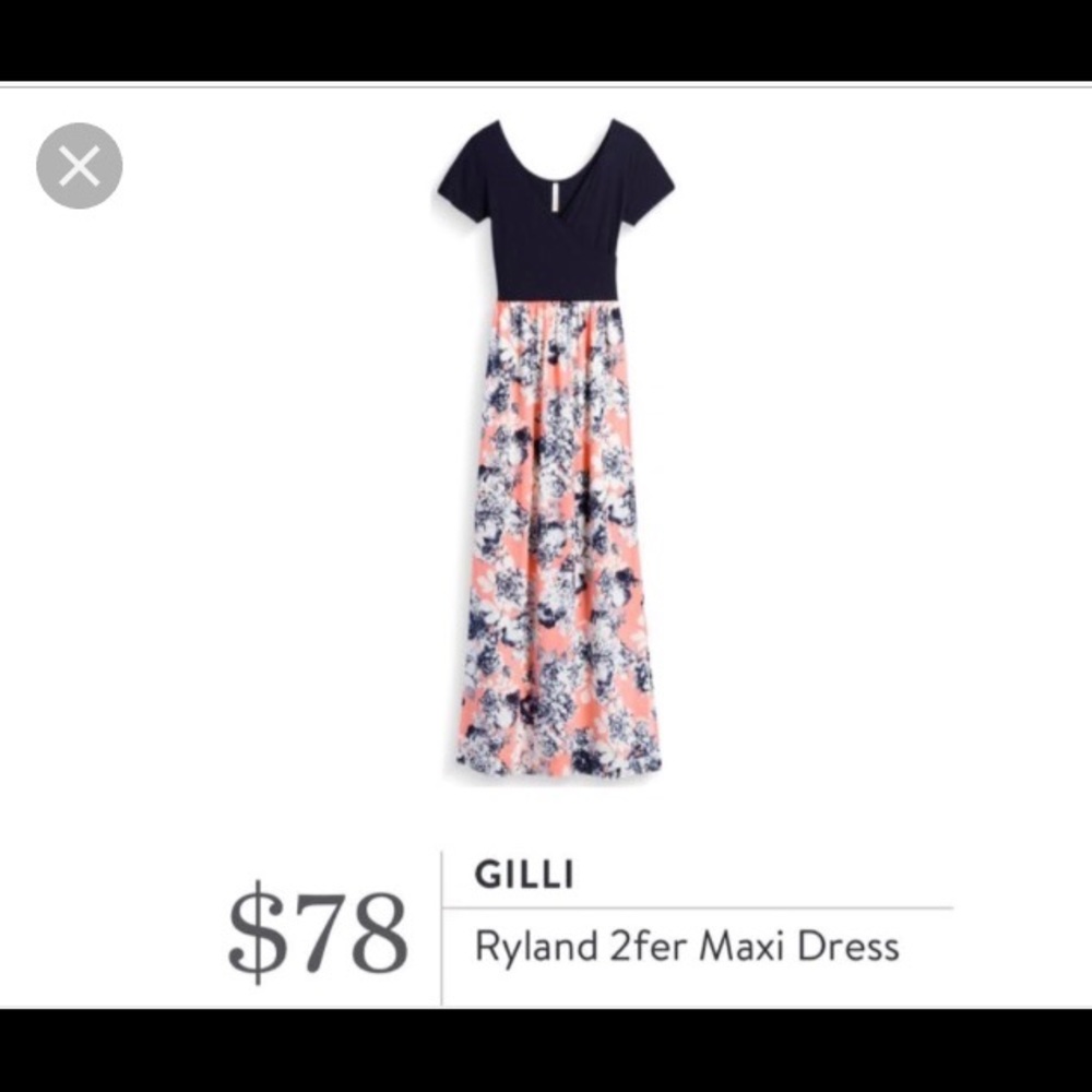 Gilli Ryland 2fer maxi dress size S